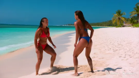 Tropical Beach Bikini Fight Scene – AI Generated Video | Hailuo AI