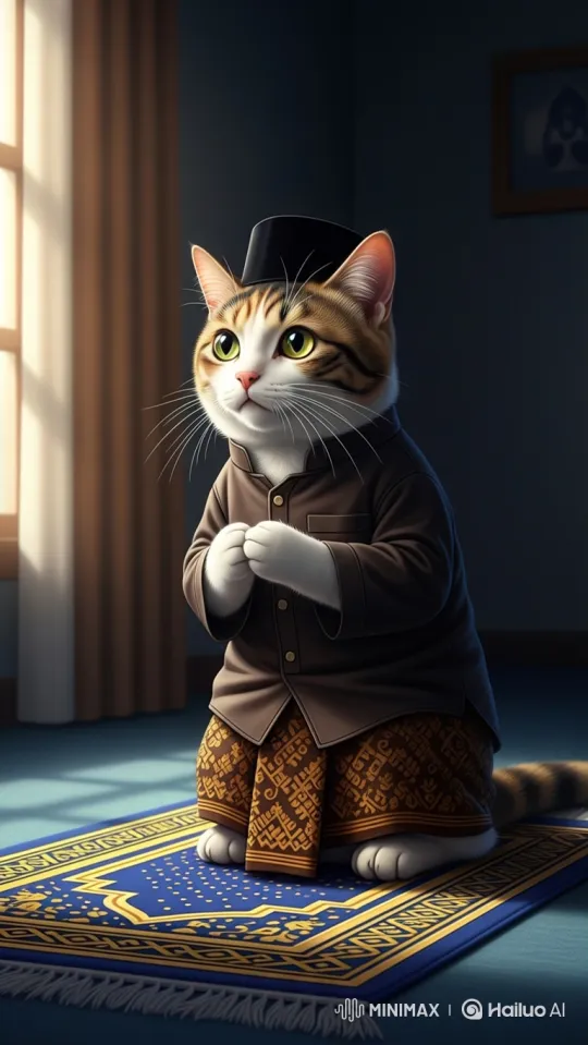Anthropomorphic Cat Transitions from Sadness to Laughter – AI Generated Video | Hailuo AI