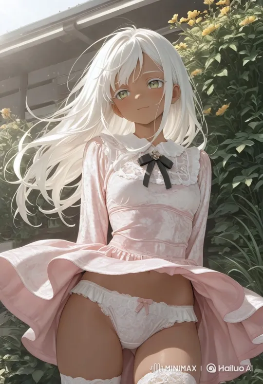 Peaceful Woman in Flowing Dress on Sunny Day – AI Generated Video | Hailuo AI