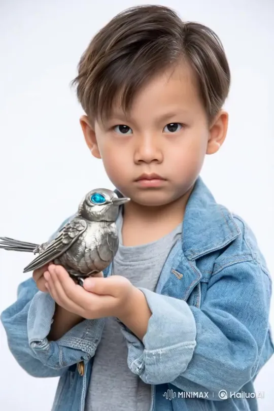 Boy with Pet Bird Dodo: Smiling Encounter – AI Generated Video | Hailuo AI