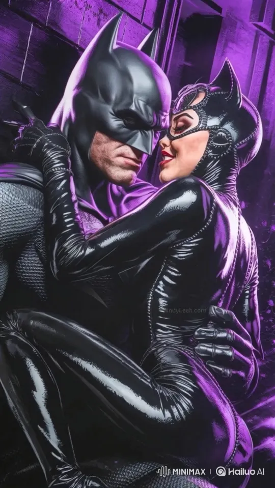 Batman and Catwoman's Intimate Embrace Captured – AI Generated Video | Hailuo AI