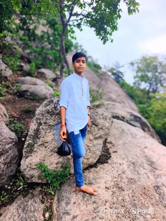 Young Boy Meets Man Resembling Modi on Hillside – AI Generated Video | Hailuo AI