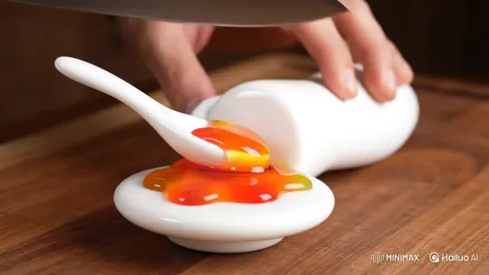Robot Hand Grips Sticky Spoon from Sticky Plate – AI Generated Video | Hailuo AI