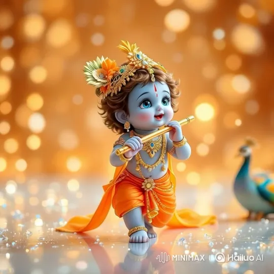 Enchanted Child Dancing with Golden Flute Reflection – AI Generated Video | Hailuo AI