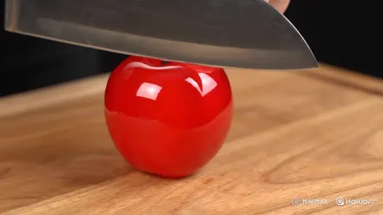 Glass-Textured ASMR Video of Cutting Fruits – AI Generated Video | Hailuo AI