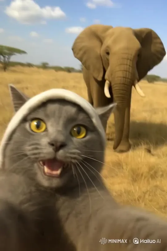 Pet and Wild Animals Photo Shoot in the Wild – AI Generated Video | Hailuo AI