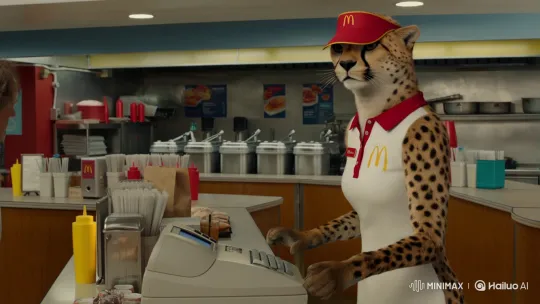 Cheetah Employee Serves at McDonald's – AI Generated Video | Hailuo AI