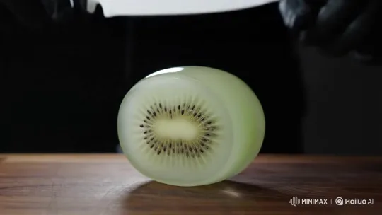 Glass Kiwi Fruit Slicing: Hyper-Realistic ASMR Video – AI Generated Video | Hailuo AI