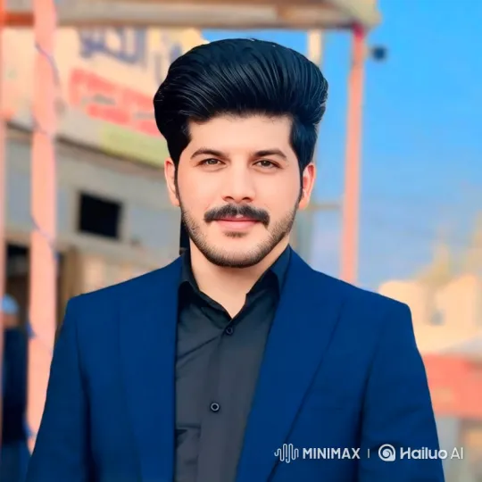 Young Man in Royal Blue Blazer Shows Subtle Smile – AI Generated Video | Hailuo AI