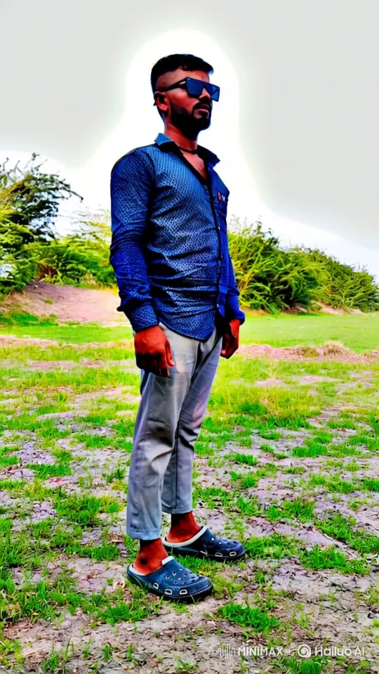 Profile of a Man in a Bright Landscape – AI Generated Video | Hailuo AI