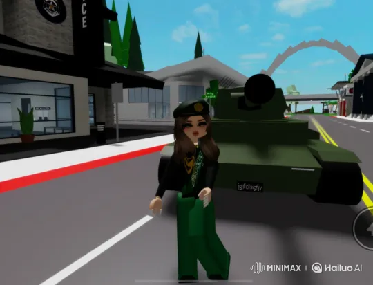 Female Avatar Smokes in Digital Cityscape – AI Generated Video | Hailuo AI