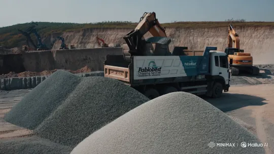 Premium Construction Chippings Delivery from Great Wall Quarry – AI Generated Video | Hailuo AI