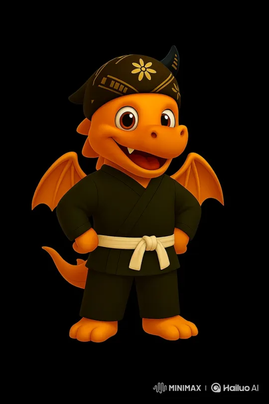Orange Dragon Practices Martial Arts Gracefully – AI Generated Video | Hailuo AI