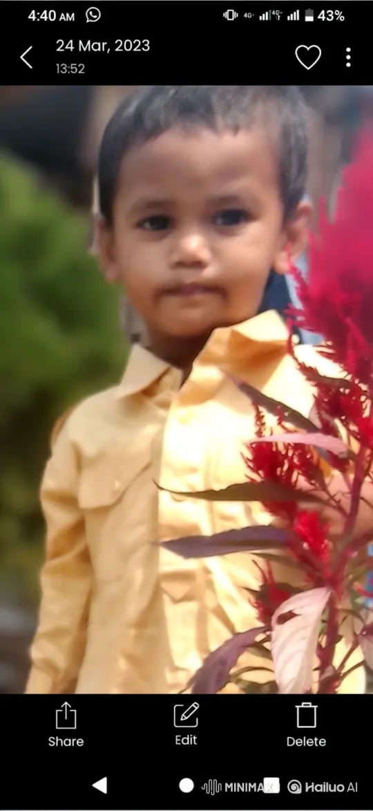 Young Boy in Garden: A Moment of Tranquil Innocence – AI Generated Video | Hailuo AI