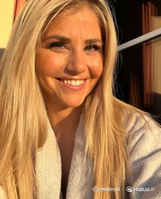 Young Woman Waving with a Warm Smile in Golden Hour Light – AI Generated Video | Hailuo AI