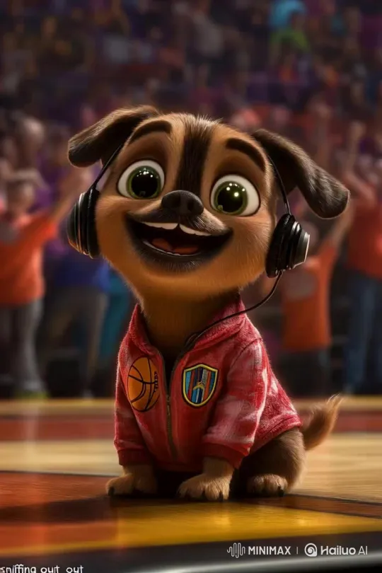 Pug Announcer Excitedly Calls Basketball Game – AI Generated Video | Hailuo AI