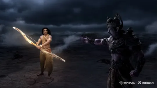 Lord Rama Battles Ravan in Epic Supernatural Clash – AI Generated Video | Hailuo AI