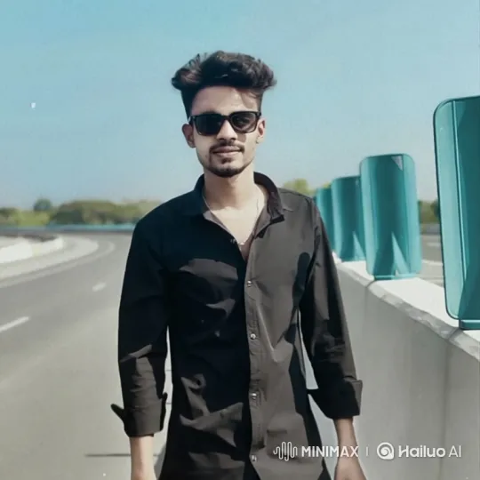 Stylish Young Man on Highway Overpass with Gentle Breeze – AI Generated Video | Hailuo AI