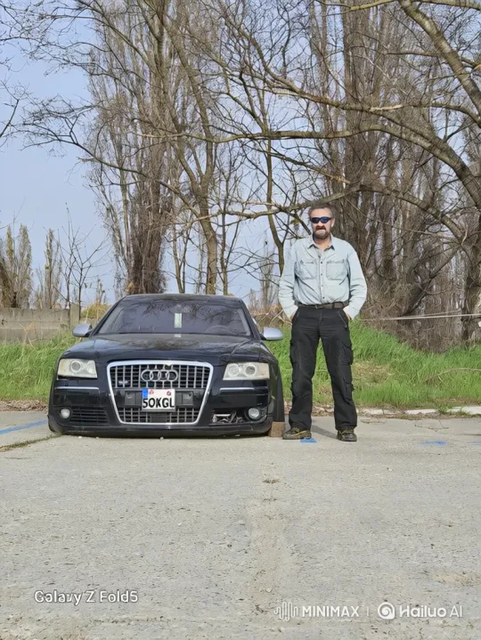 Man Drives Away in Black Sedan, Executing a Controlled Drift – AI Generated Video | Hailuo AI