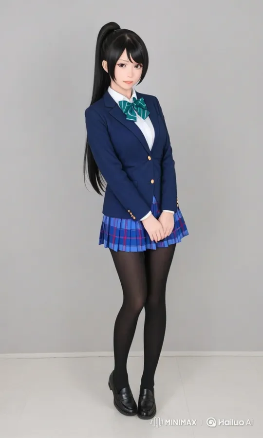 Young Woman in School Uniform Delivers Powerful Kick – AI Generated Video | Hailuo AI