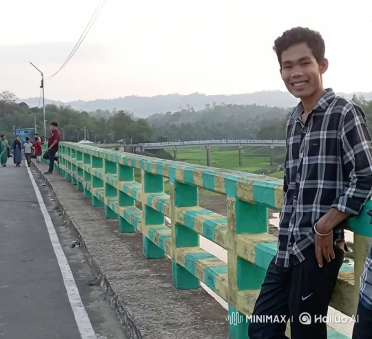 Young Couple Shares Quiet Moment on Scenic Bridge – AI Generated Video | Hailuo AI
