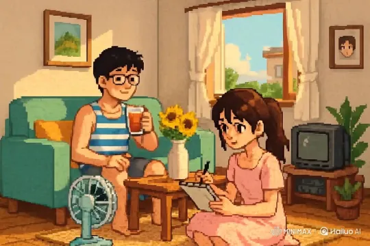 Summer Fun at Home: Mahjong, DJ, and Dance – AI Generated Video | Hailuo AI