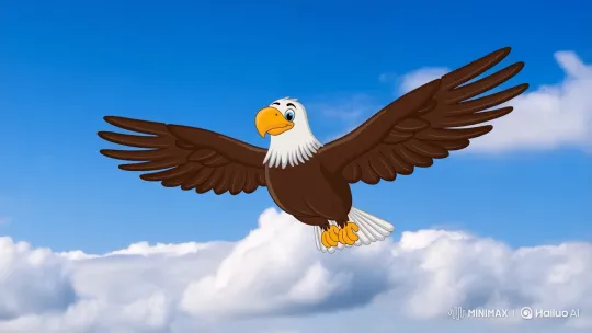 Proud Eagle Soars in Animated Children's Rhyme – AI Generated Video | Hailuo AI