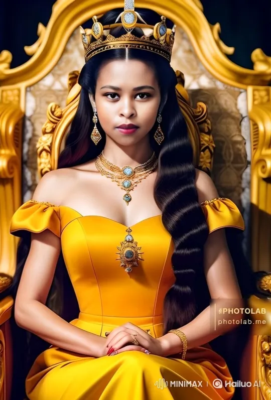 Young Queen on Throne: A Study in Serenity and Authority – AI Generated Video | Hailuo AI