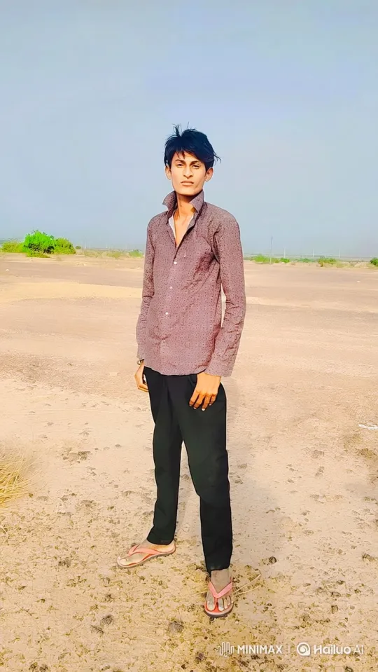 Young Man Stands Still in Vast, Barren Landscape – AI Generated Video | Hailuo AI