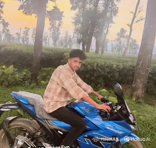 Young Couple on Motorcycle in Tea Plantation Setting – AI Generated Video | Hailuo AI
