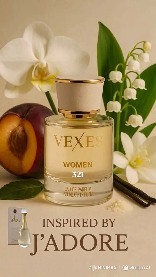 Elegant Perfume Bottle with 'VEXES' in Warm Lighting – AI Generated Video | Hailuo AI