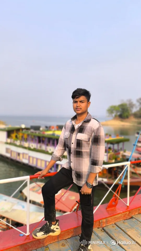 Young Couple Shares a Peaceful Moment on a Pier – AI Generated Video | Hailuo AI
