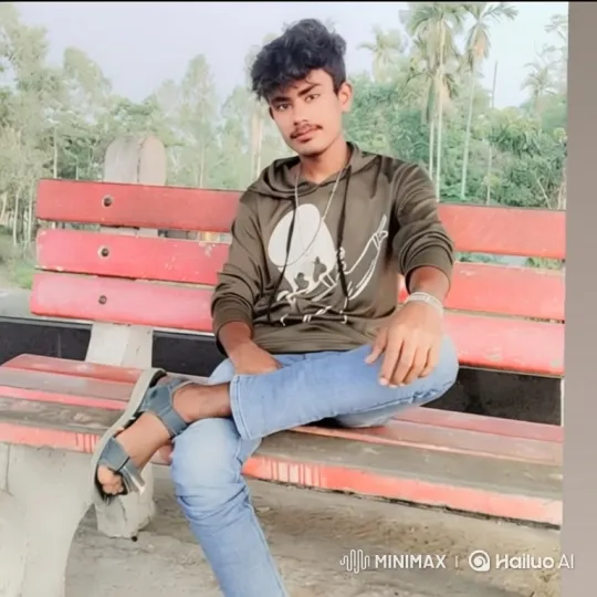 Young Man on Bench with Natural Movements – AI Generated Video | Hailuo AI