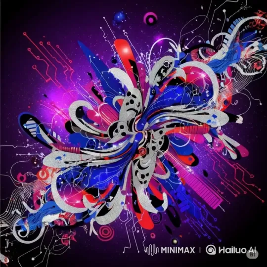 Dynamic Abstract Digital Art with Swirling Colors and Animated Circuits – AI Generated Video | Hailuo AI