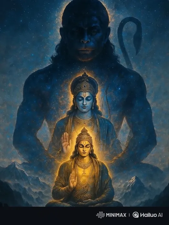 Cosmic Meditation with Divine Figures and Dynamic Camera Work – AI Generated Video | Hailuo AI