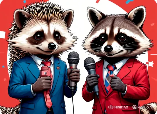 Anthropomorphic Animals Embrace in Heartfelt Friendship – AI Generated Video | Hailuo AI