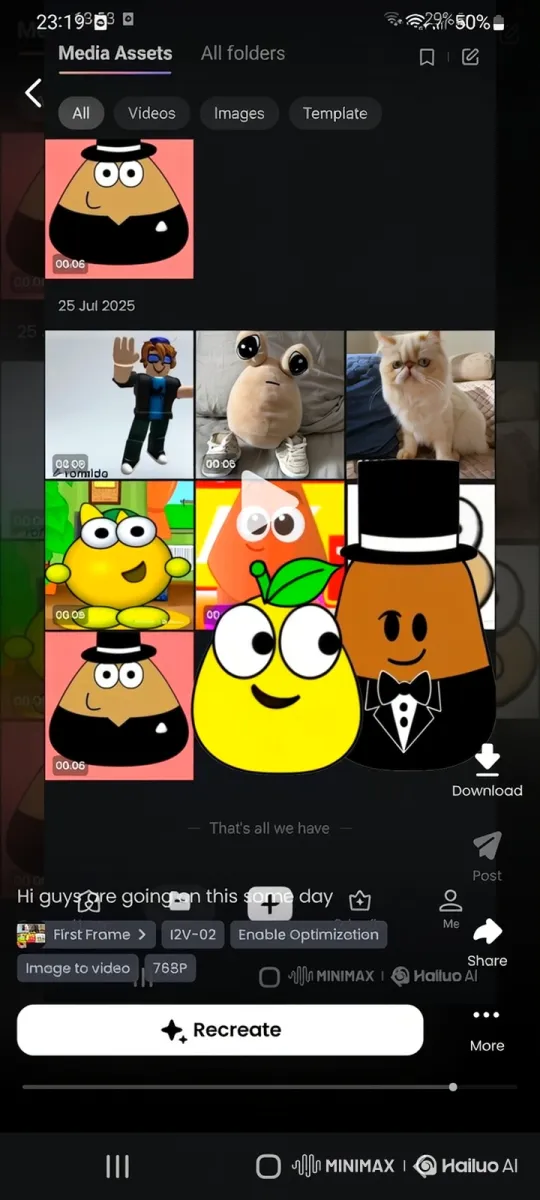 Animated Digital Collage with Cheerful Characters – AI Generated Video | Hailuo AI