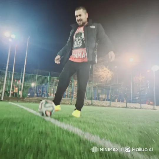 Night Soccer Field Portrait with Stadium Lights – AI Generated Video | Hailuo AI