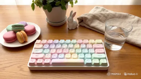Crafting a Marshmallow-Themed ASMR Keyboard Setup – AI Generated Video | Hailuo AI