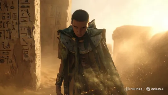 Ancient Temple: Ceremony Amidst Mystical Dust – AI Generated Video | Hailuo AI