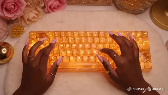 Pink Nail ASMR with Honey Sounds for an Hour – AI Generated Video | Hailuo AI