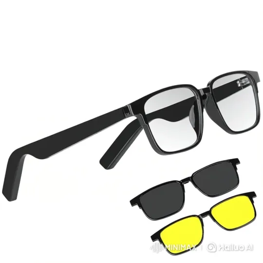 Versatile Smart Sunglasses with Interchangeable Clip-Ons – AI Generated Video | Hailuo AI