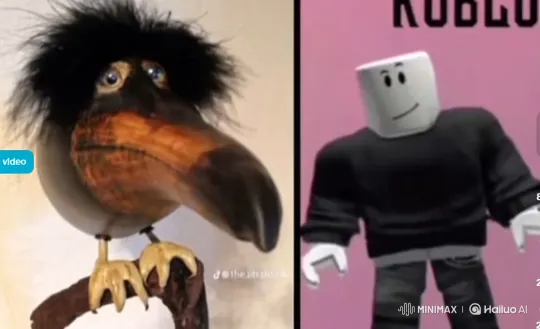 Epic Battle Between Roblox Man and Regenerating Bird Robot in Space – AI Generated Video | Hailuo AI