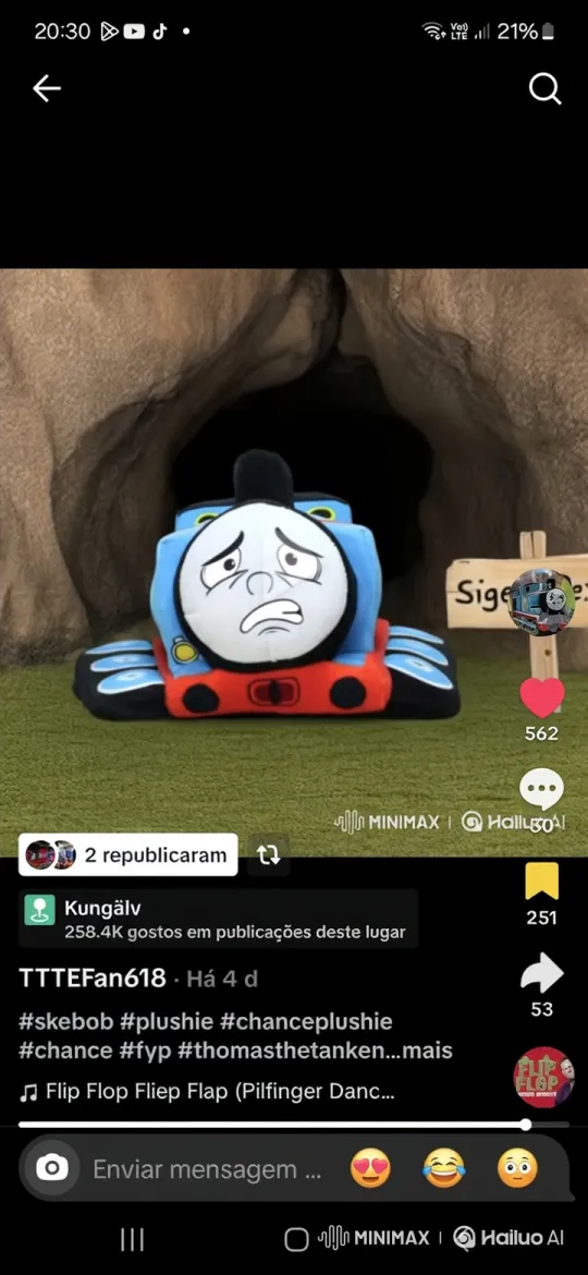 Thomas the Tank Engine Toy Floats into Cave – AI Generated Video | Hailuo AI