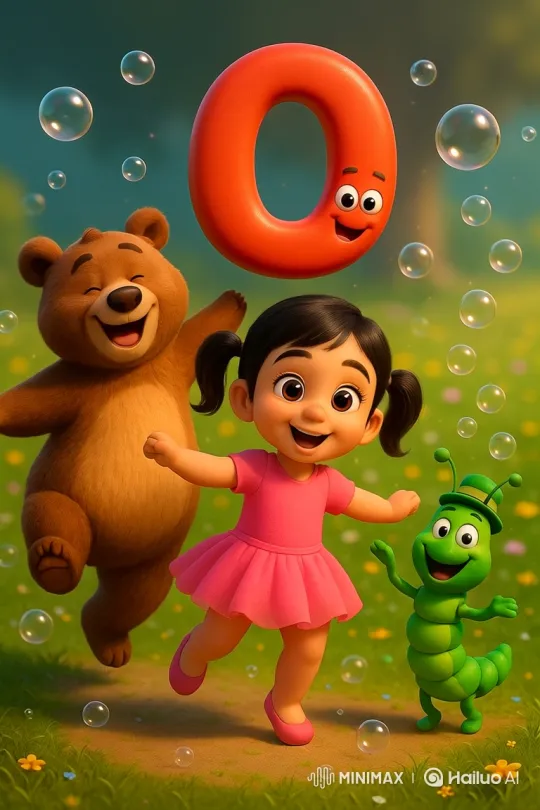 Joyful Dance in a Meadow with Hanna, Oso, and Oruga – AI Generated Video | Hailuo AI
