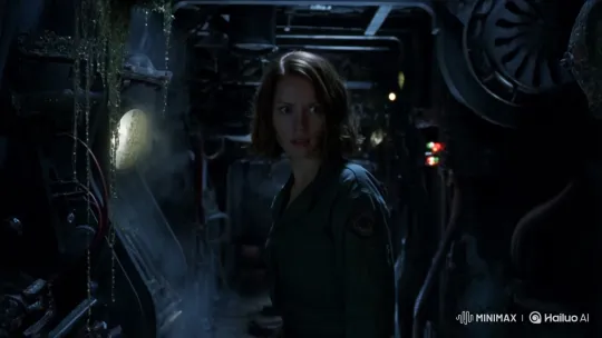 Female Engineer Faces Menace in Alien Spaceship Engine Room – AI Generated Video | Hailuo AI