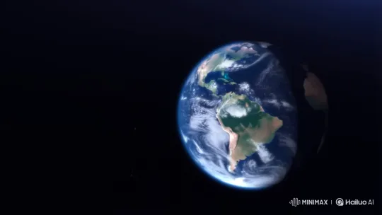 Stunning Zoom-In on Earth from Space – AI Generated Video | Hailuo AI