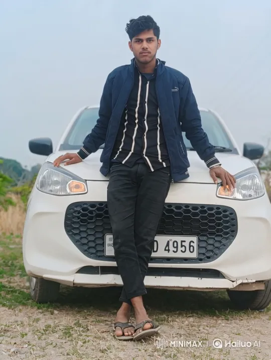 Young Man Poses by Car, Evokes Peaceful Coolness – AI Generated Video | Hailuo AI