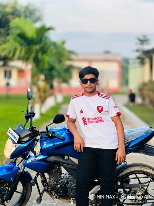 Young Couple's Romantic Encounter by the Motorcycle – AI Generated Video | Hailuo AI