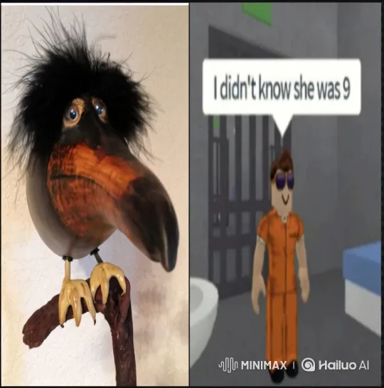 Bird Sculpture vs. Roblox Character in Space Battle – AI Generated Video | Hailuo AI